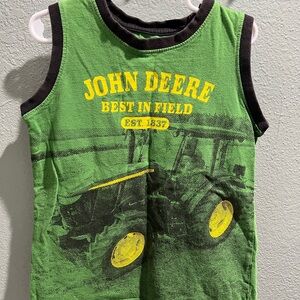 John Deere Green Tractor Kids Tank Top